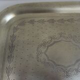 Rectangular brass top with engraved decoration