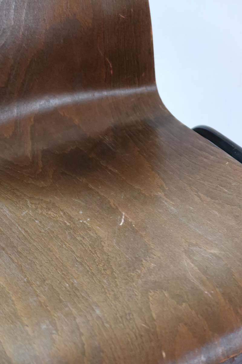 set of 10 vintage stackable chairs