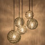 Grand cascading chandelier design with Murano glass by Doria, Germany, 1970s.