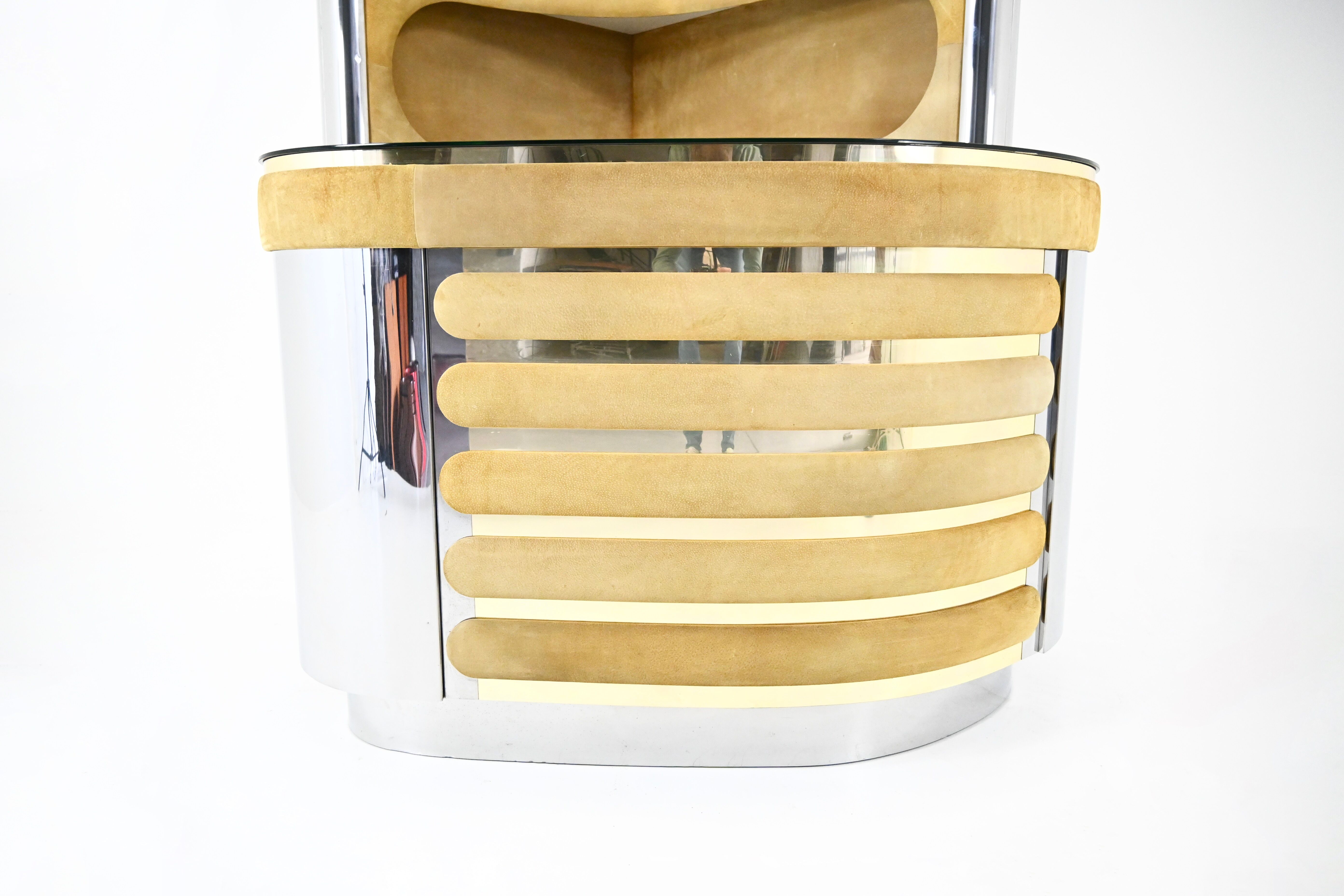Bar set attributed to Willy Rizzo, 1970s.