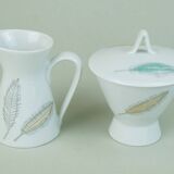8-piece MOCHA SET rosenthal form 2000 raymond loewy decor falling leaves
