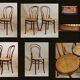 3 chairs bistro fischel n ° 14-18 beginning 20th cane