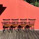 Set of 4 chairs by Sven-Erik Fryklund for Hagafors, Sweden, 1960s.