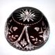 Saint-Louis Crystal Salad Bowl? Lined with Red Bordeaux Overlay Floral