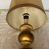 Lampe  à poser en bois peint vintage