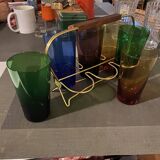 Orangeade colored glass service
