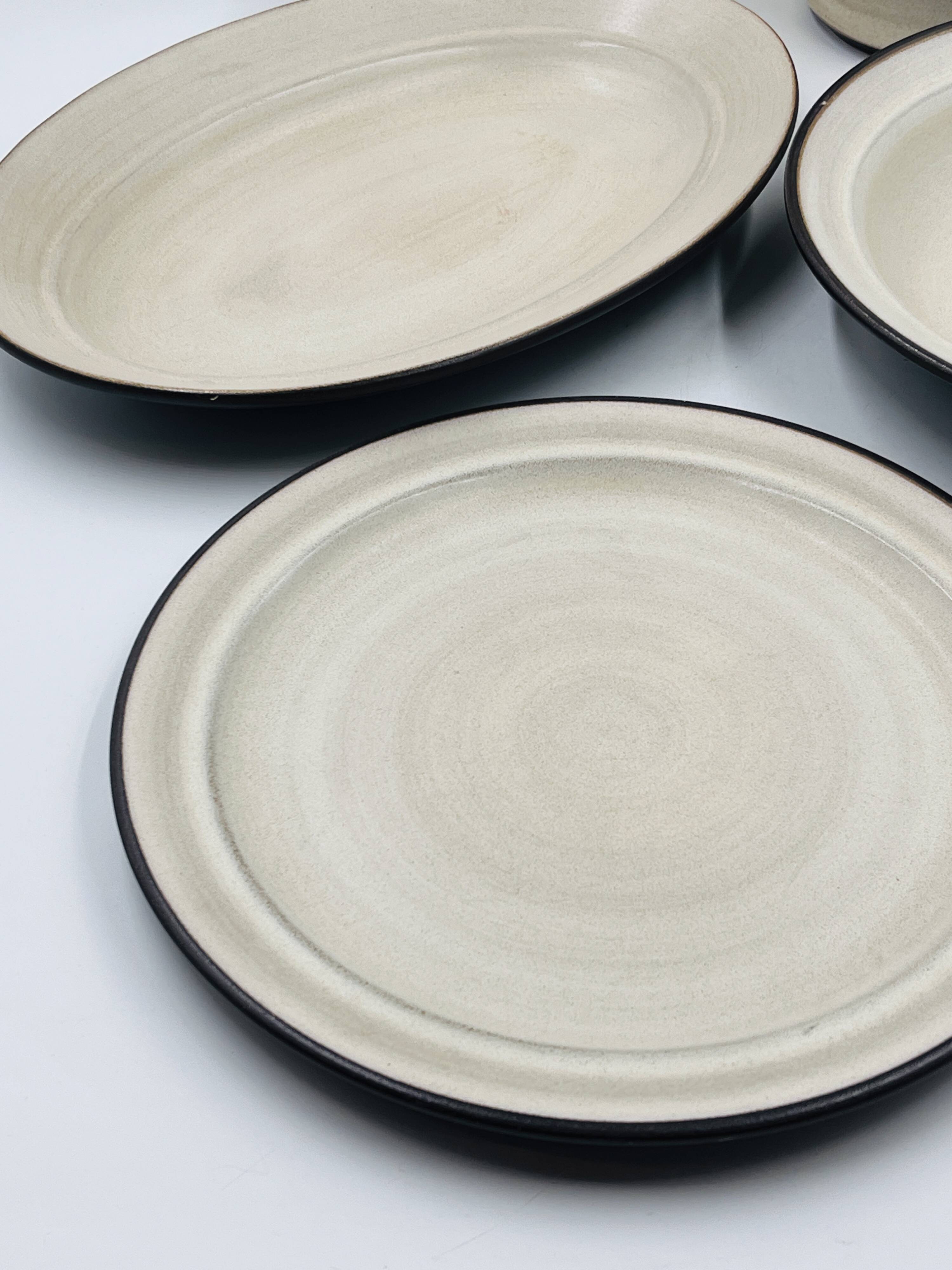 Vintage tableware service from West Germany from the 1970s.