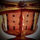 French Empire mahogany office chair with carved detail in the shape of