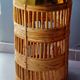 Brass and rattan umbrella stand 1970
