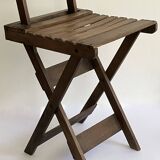 Ancienne chaise pliante avec dossier