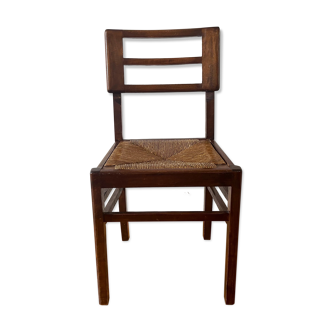 Pierre Cruège straw chair 1950s