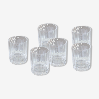 Coffret de 6 verres à whisky cristal baccarat capri