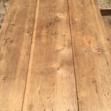 Farmhouse table with raw wood drawer