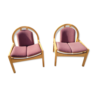 Paire de fauteuils Baumann des années 70