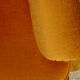 Fauteuil crapaud en velours jaune