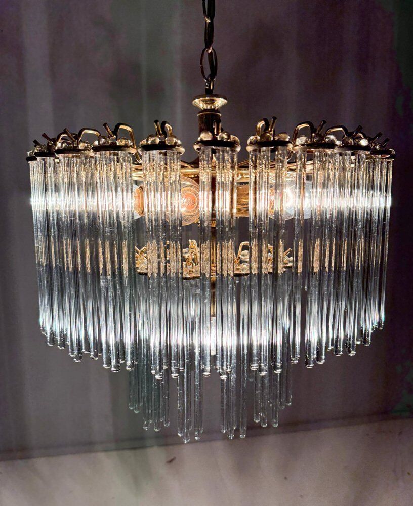 Mid-century modern chandelier by Gaetano Sciolari, 1970s