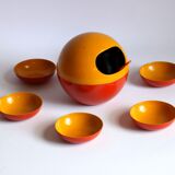 Space age snack bowl set, Japan 1970s. Set of 8.