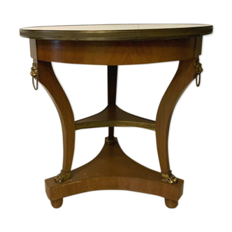 Empire-style tripode healing in mahogany top of marble gallery