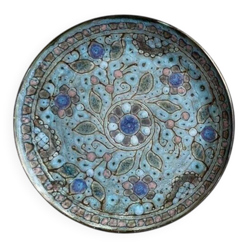 Glazed ceramic plate, Danuta Le Hénaf