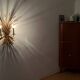 Large Gilded Italian Hollywood Regency Metal Wall Lamp by Hans Kögl
