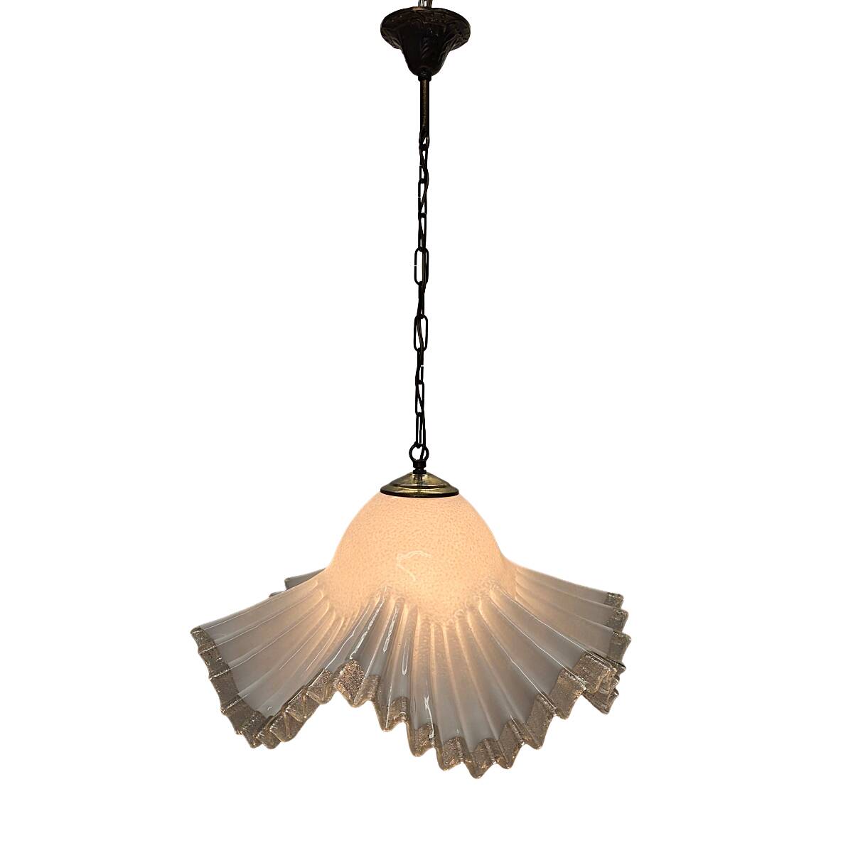 Lampe à pendentif Murano Fazzoletto, années 1970