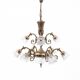 Brass chandelier from the 1950s, Western Europe.