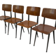 Vintage Marko Holland school chair minimalist 60