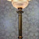 Vintage Prewar Table Lamp with Light Shade, 1930s