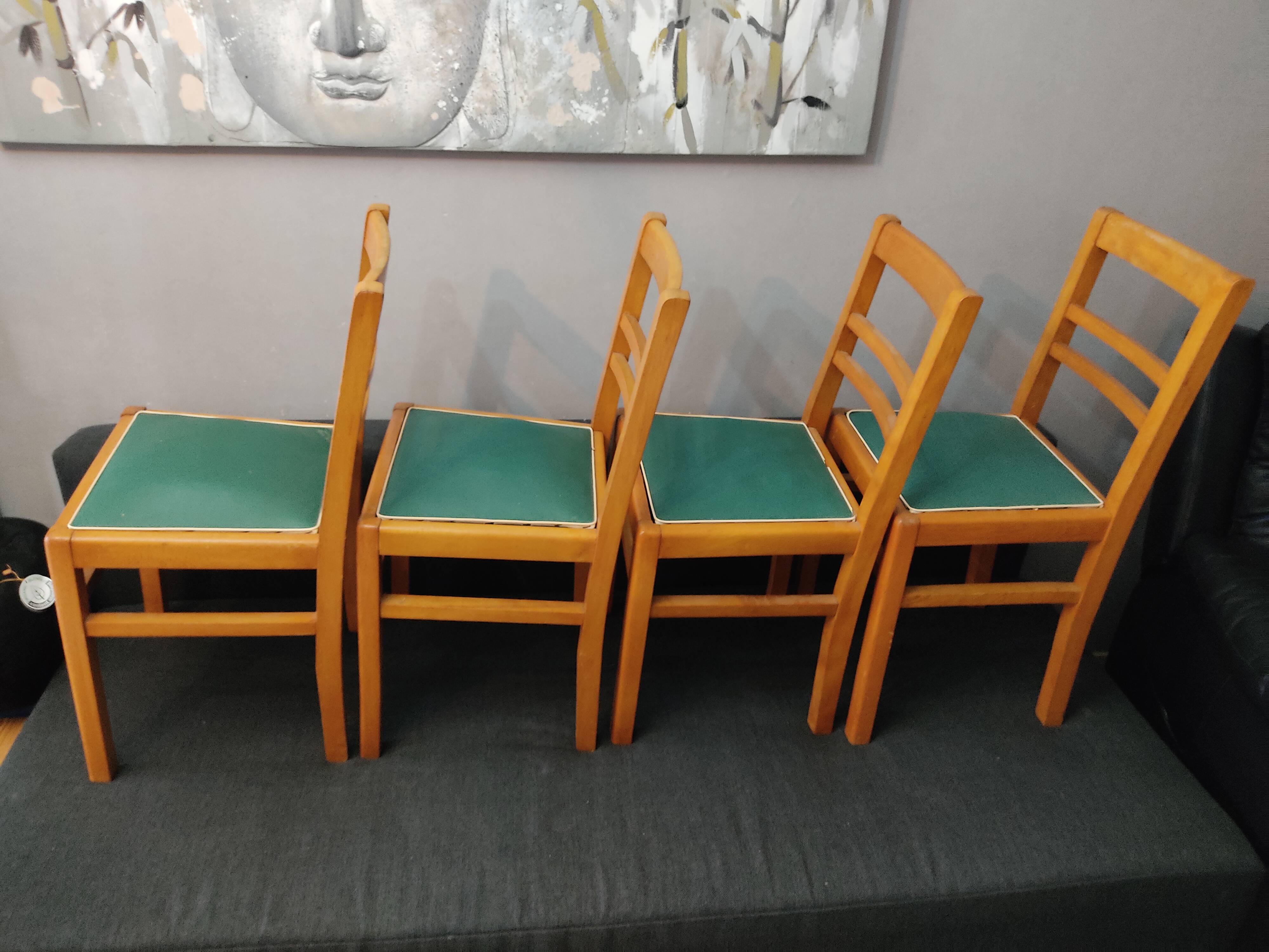 4 vintage bistro chairs 1950