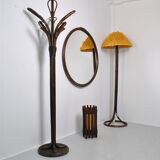 Rattan coat rack 1970