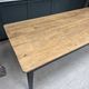 Farm table with black patinated legs (renovated)