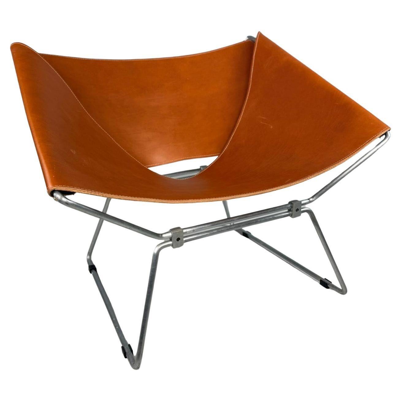 Pierre Paulin AP-14 cognac leather armchair for A. Polak, 1955