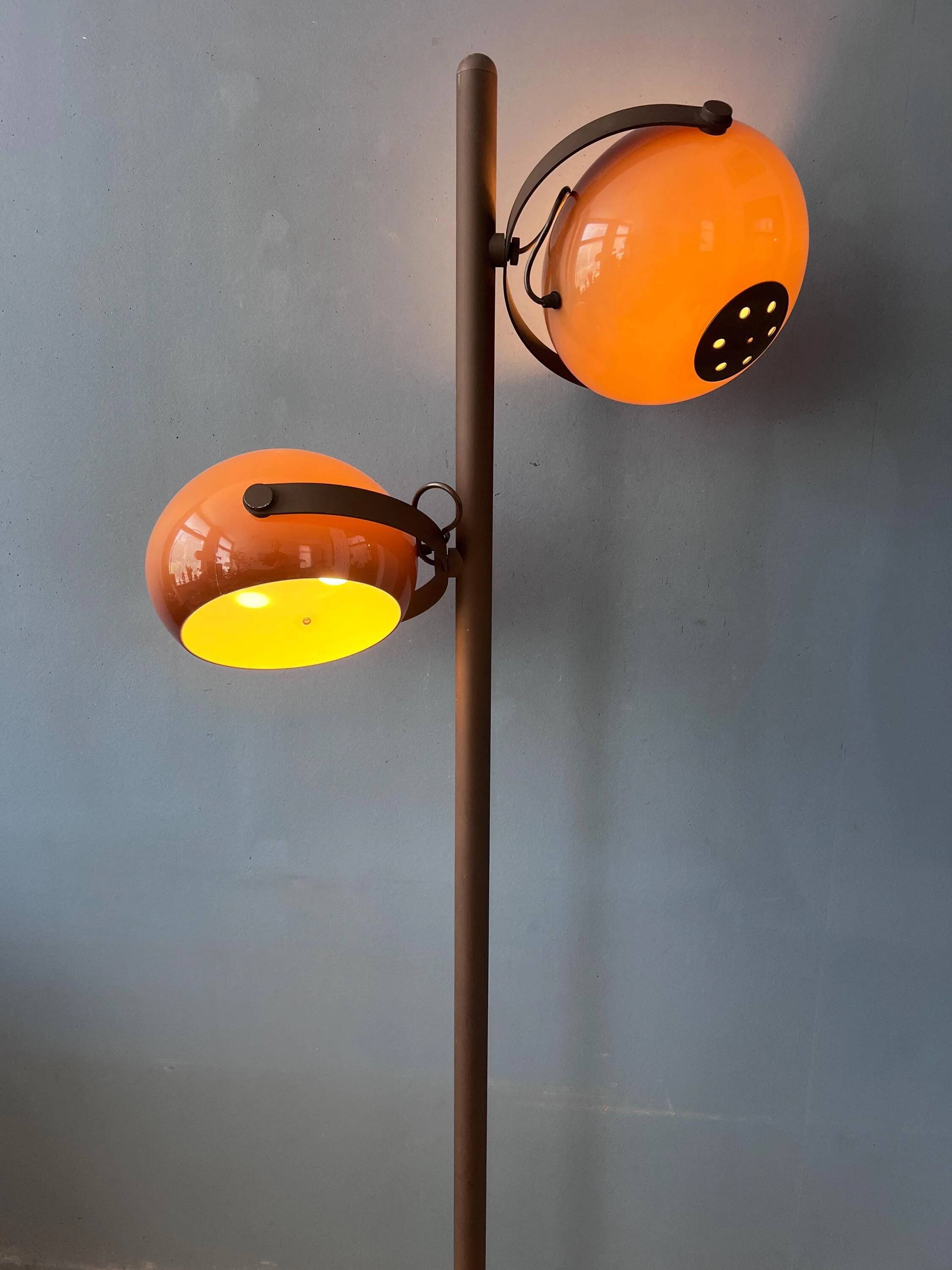 Herda floor lamp - mushroom floor lamp - mid-century brown