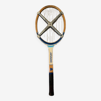 Raquette de tennis bois avec protection métal Zephir vintage