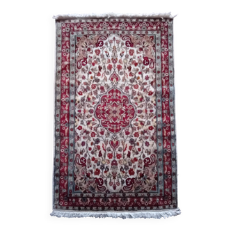 Tapis Pakistanais laine et soie fait main 153x95cm