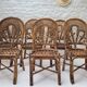6 Chaises vintage en rotin peacock  Emmanuelle
