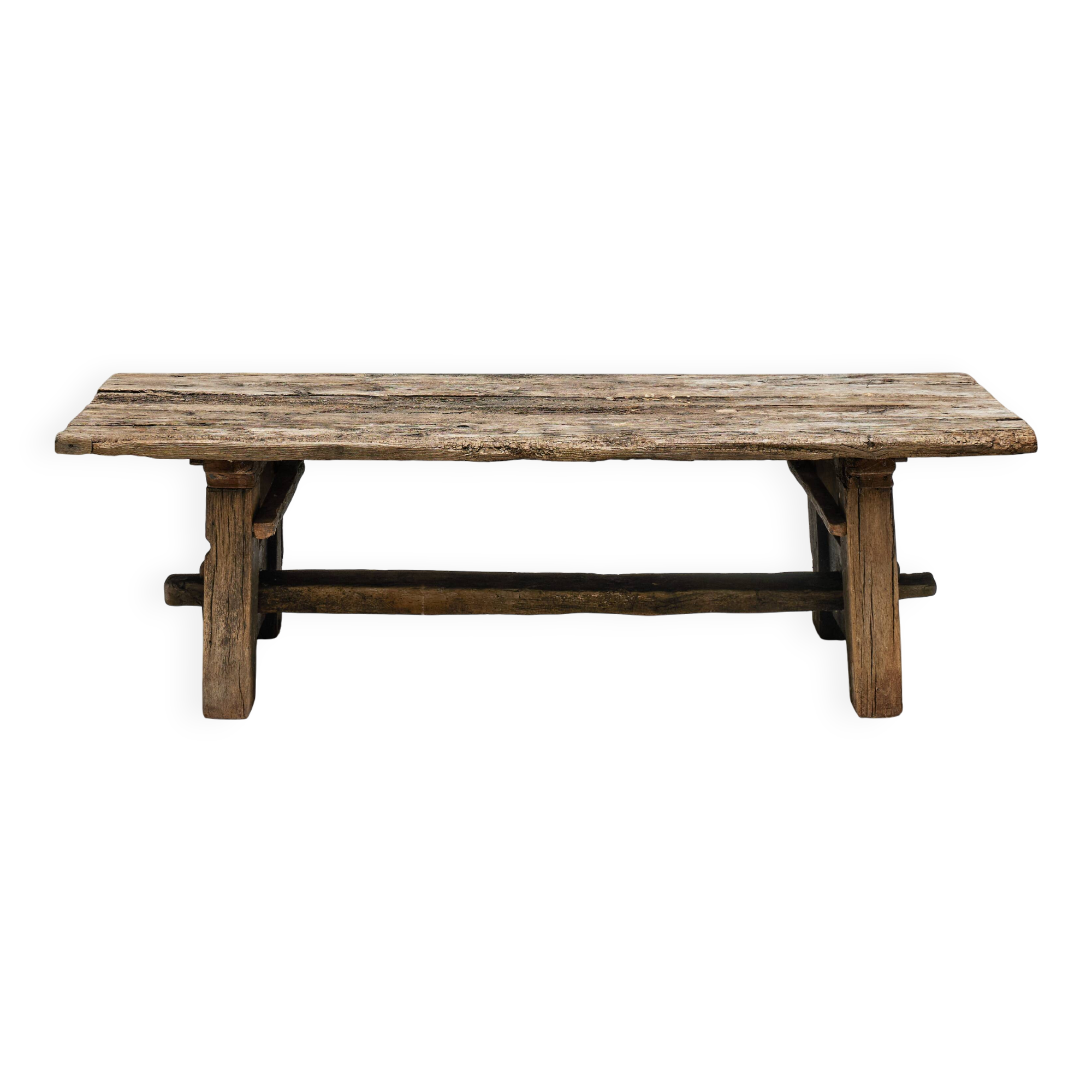 Primitive Wabi Sabi Dining Table, France, 19th Century