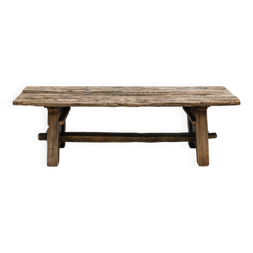 Primitive Wabi Sabi Dining Table, France, 19th Century