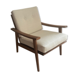 Scandinavian teak armchair, yearned 50/60, restored