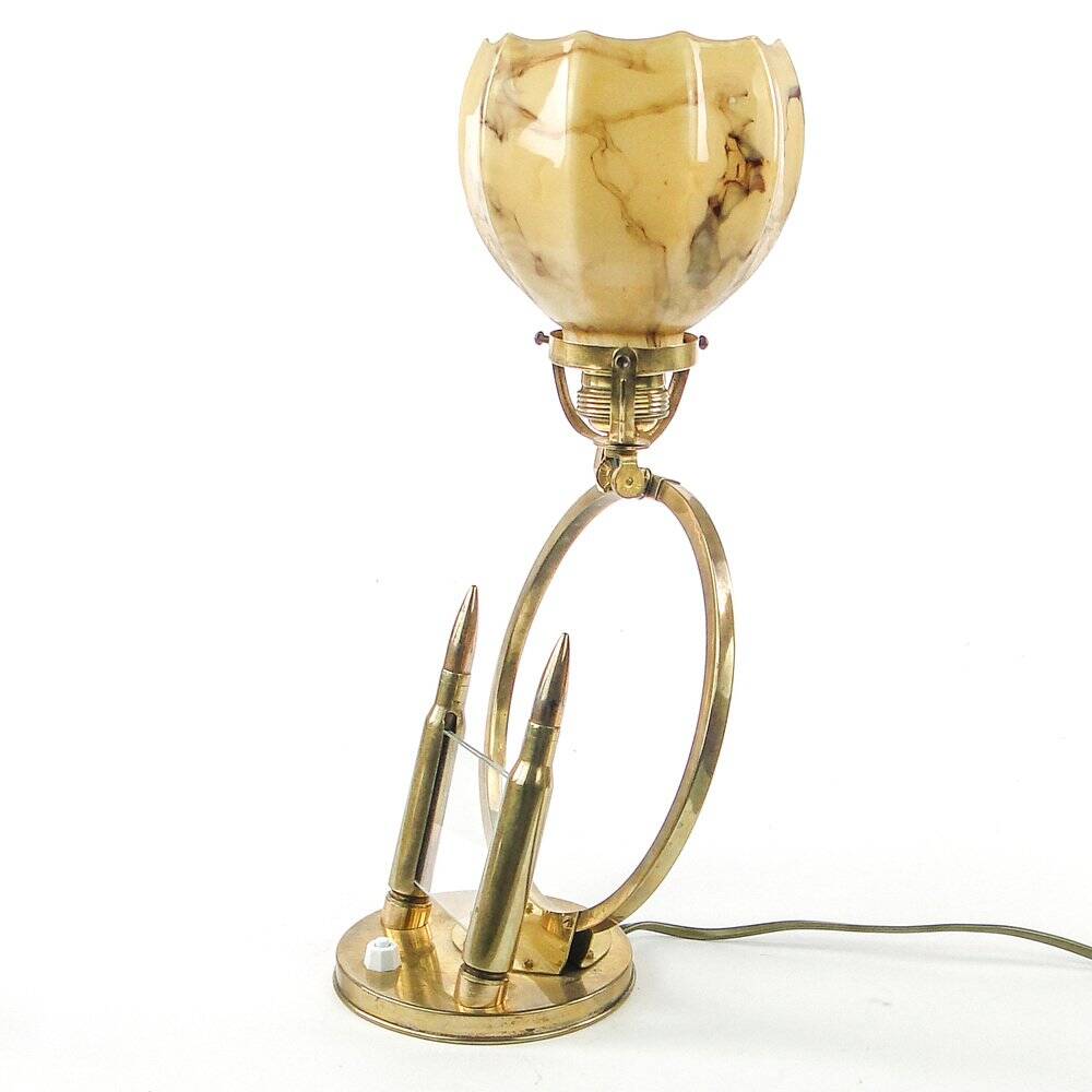 Art Deco table lamp with frame, Poland, 1930s