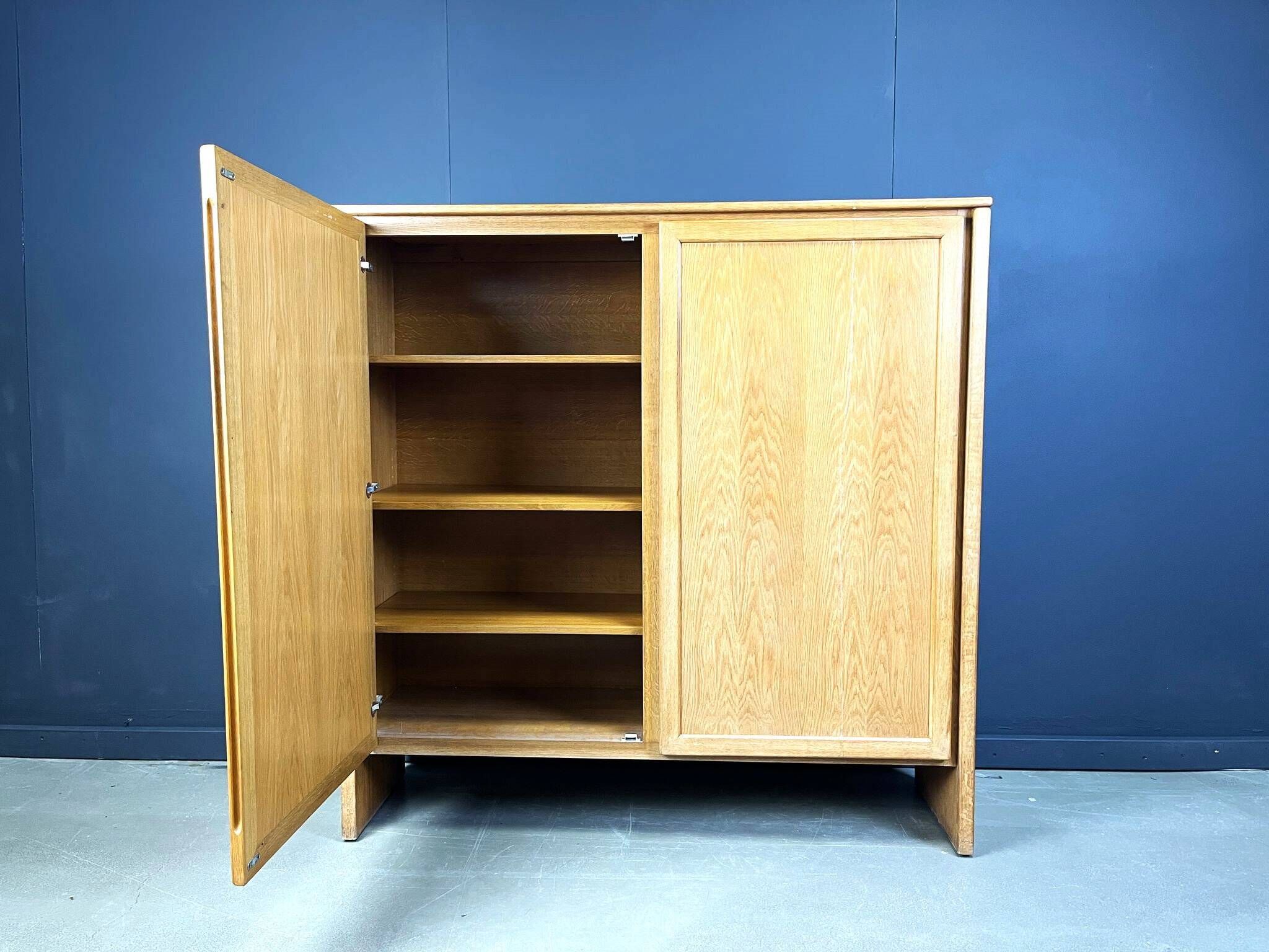 Vintage Belgian oak cabinet, 1970s