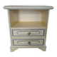 Table de chevet en bois beige, 2 tiroirs
