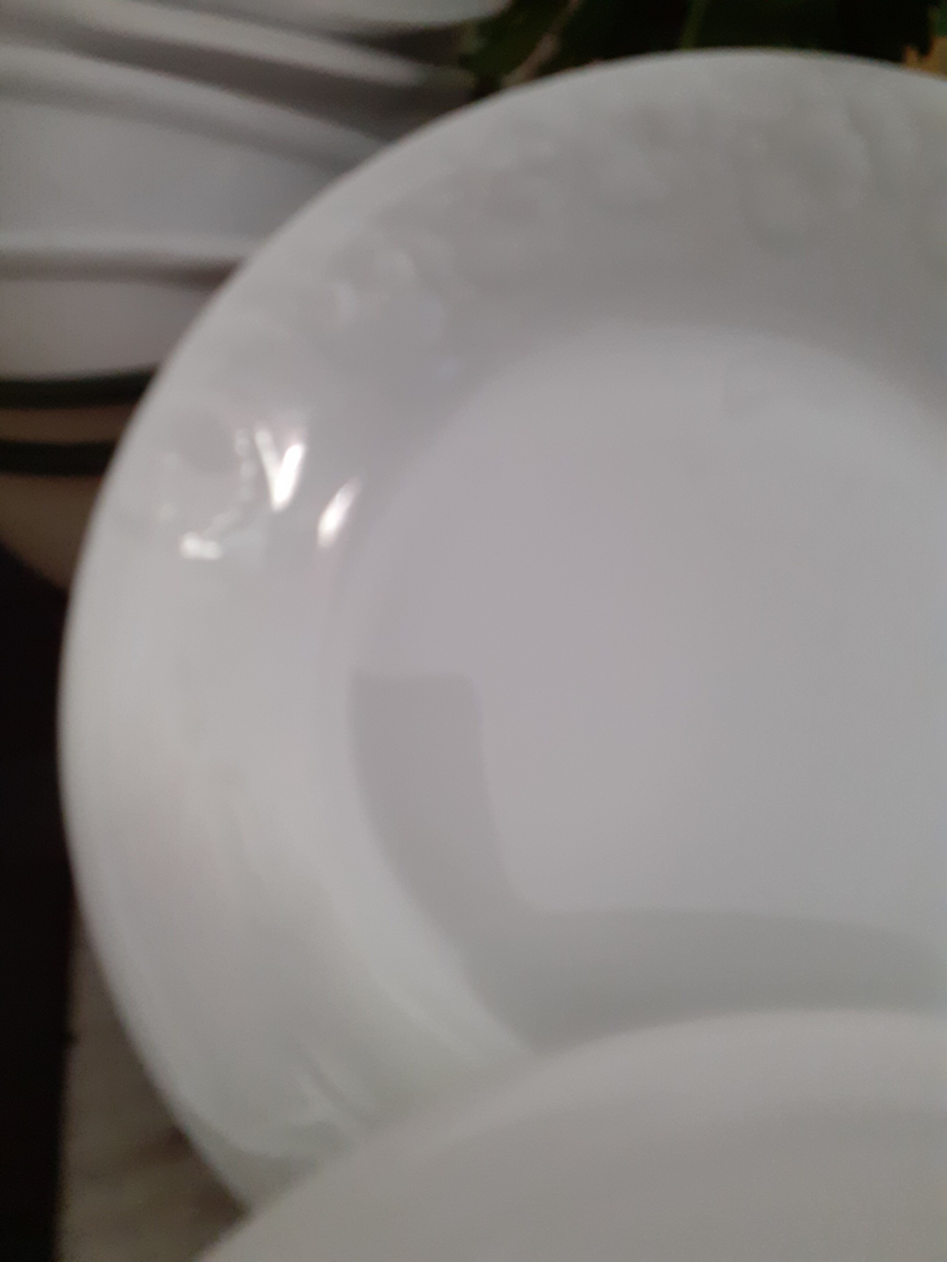 Set of 6 white limoges hollow plates