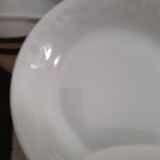 Set of 6 white limoges hollow plates