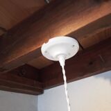 Vintage molded glass pendant light