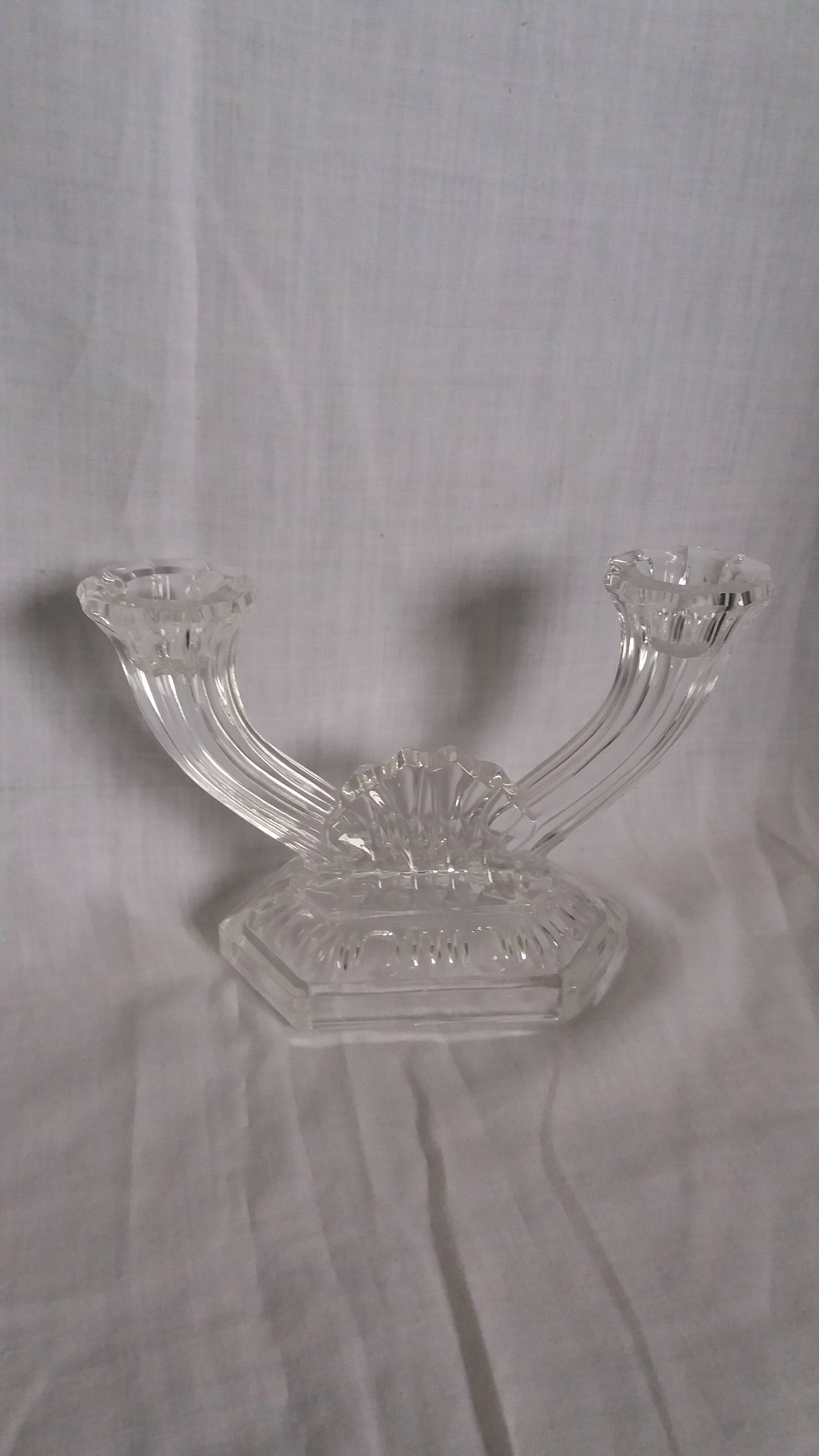 Art Deco chandelier/candlestick, Buder crystal, 1930