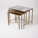 3 brass nesting tables