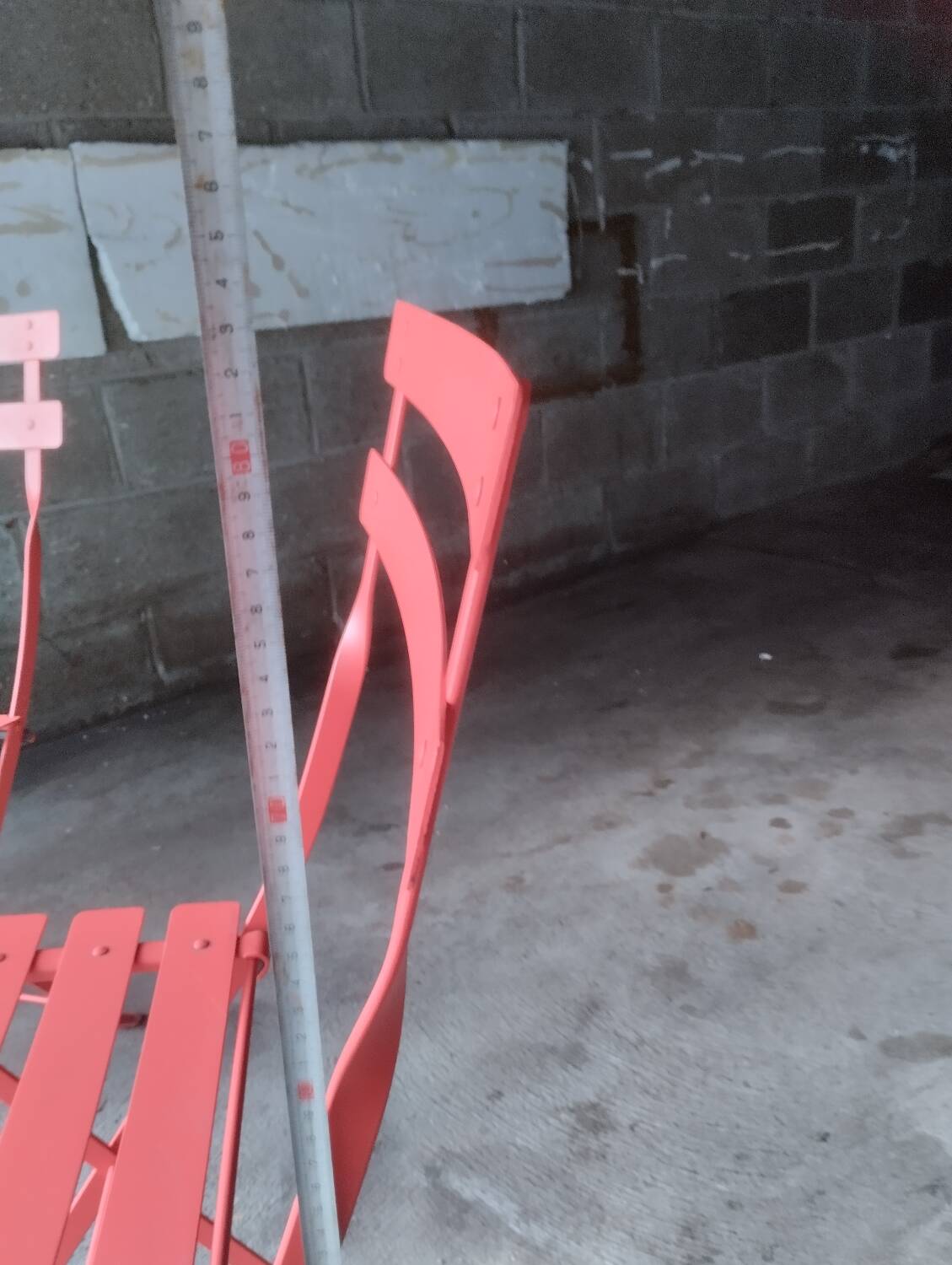 Folding steel chairs, set 2