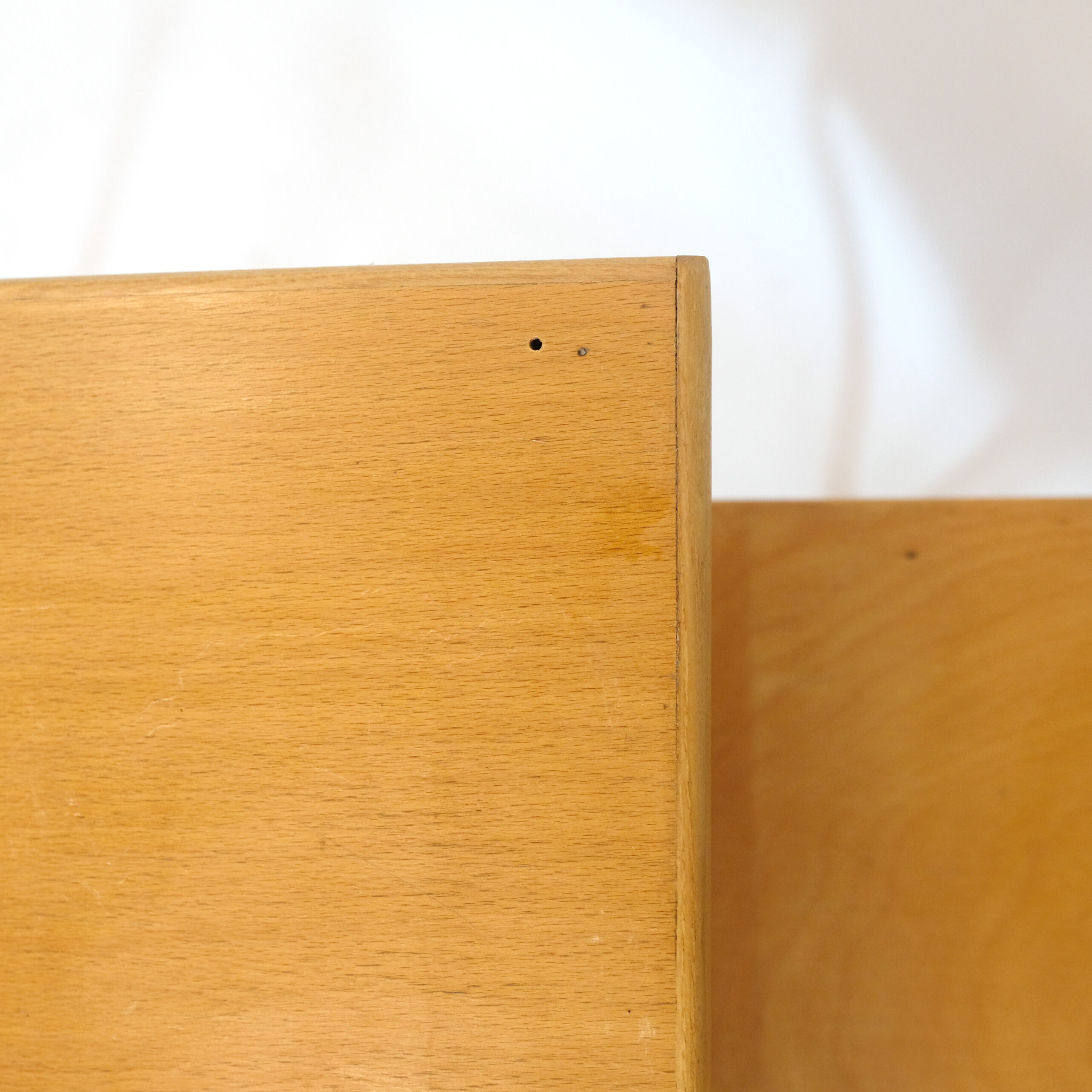 Wooden school desk and chair