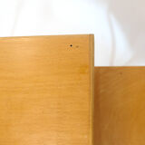 Wooden school desk and chair